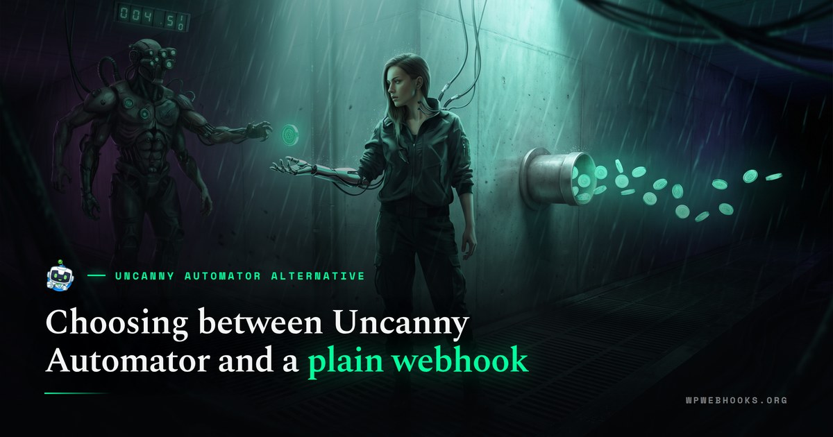 An augmented courier caught mid-decision between an over-augmented figure offering a single glowing coin and a plain wall pipe already pouring the same coins out uncounted, cyberpunk illustration